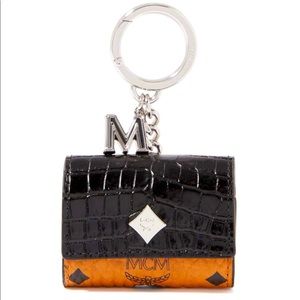 MCM AirPods Pro Case in Visetos & Croc-Embossed Leather